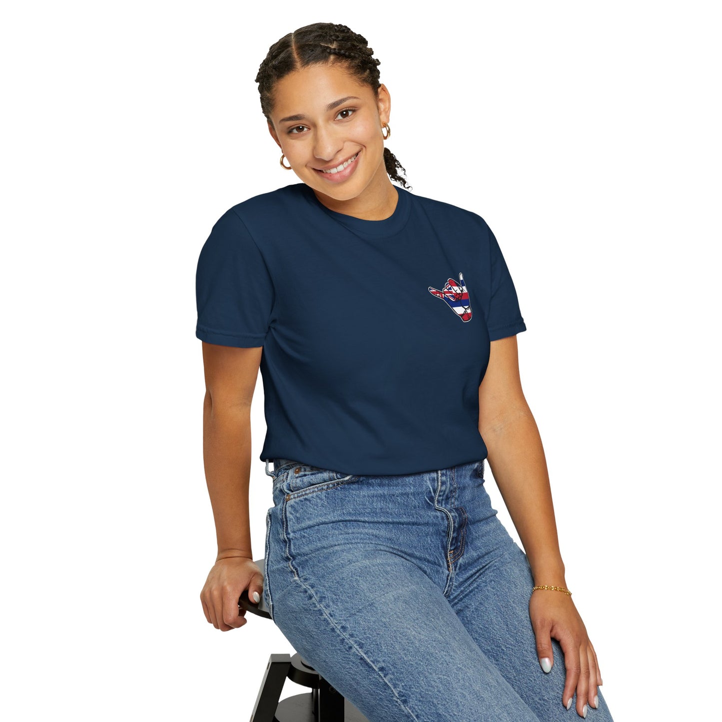 Hawaiian Shaka T-Shirt — Hawaiian Flag Hand Graphic Cotton Tee