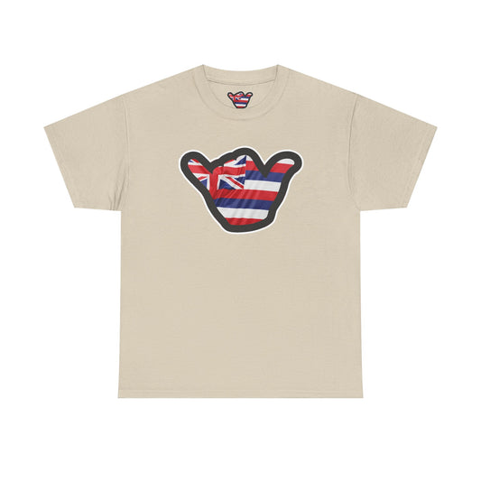Hawaii Flag Shaka T‑Shirt — Aloha Shaka Graphic Tee