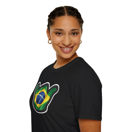 Brazil Flag Shaka T-Shirt — Brazilian Shaka Hand Graphic Tee