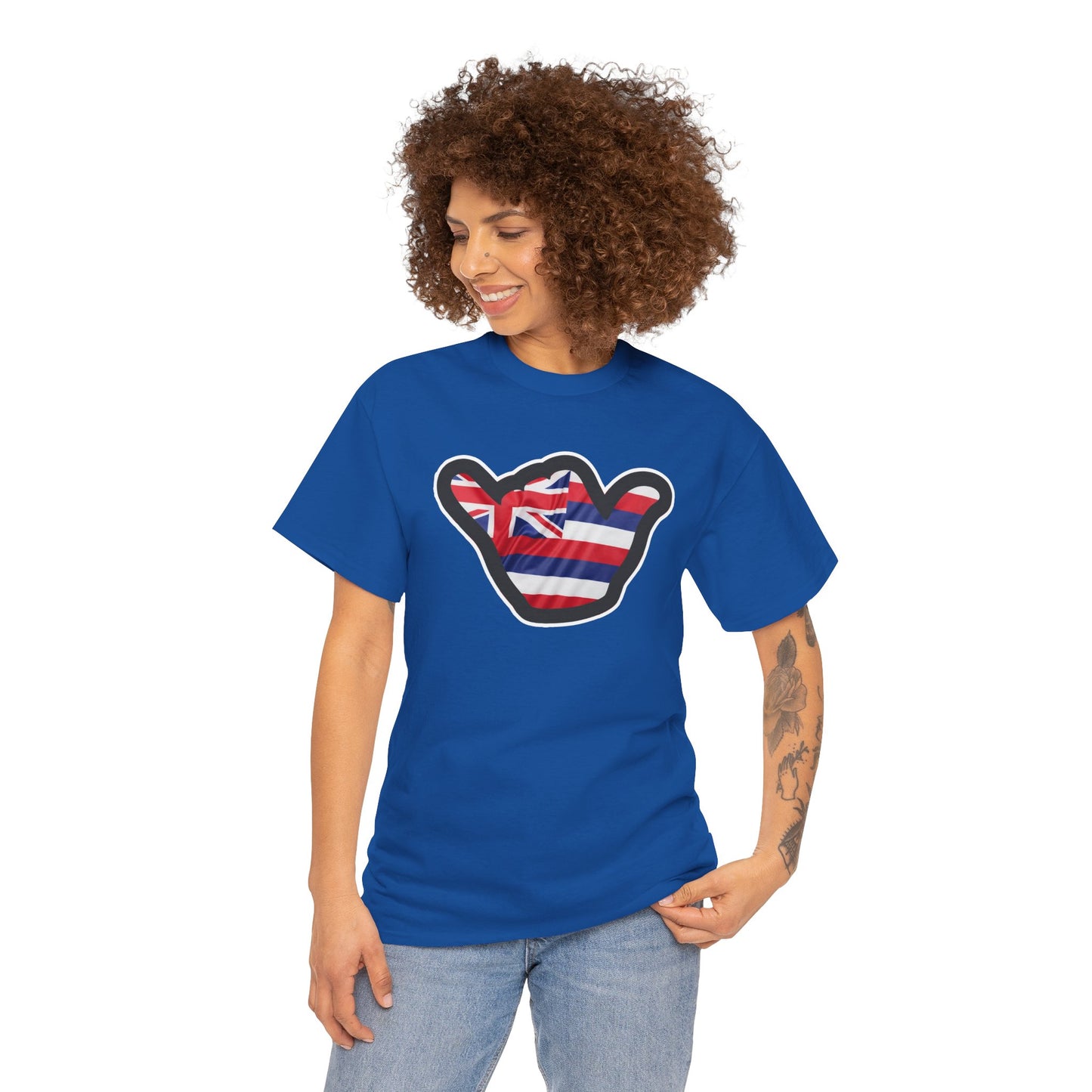 Hawaii Flag Shaka T‑Shirt — Aloha Shaka Graphic Tee