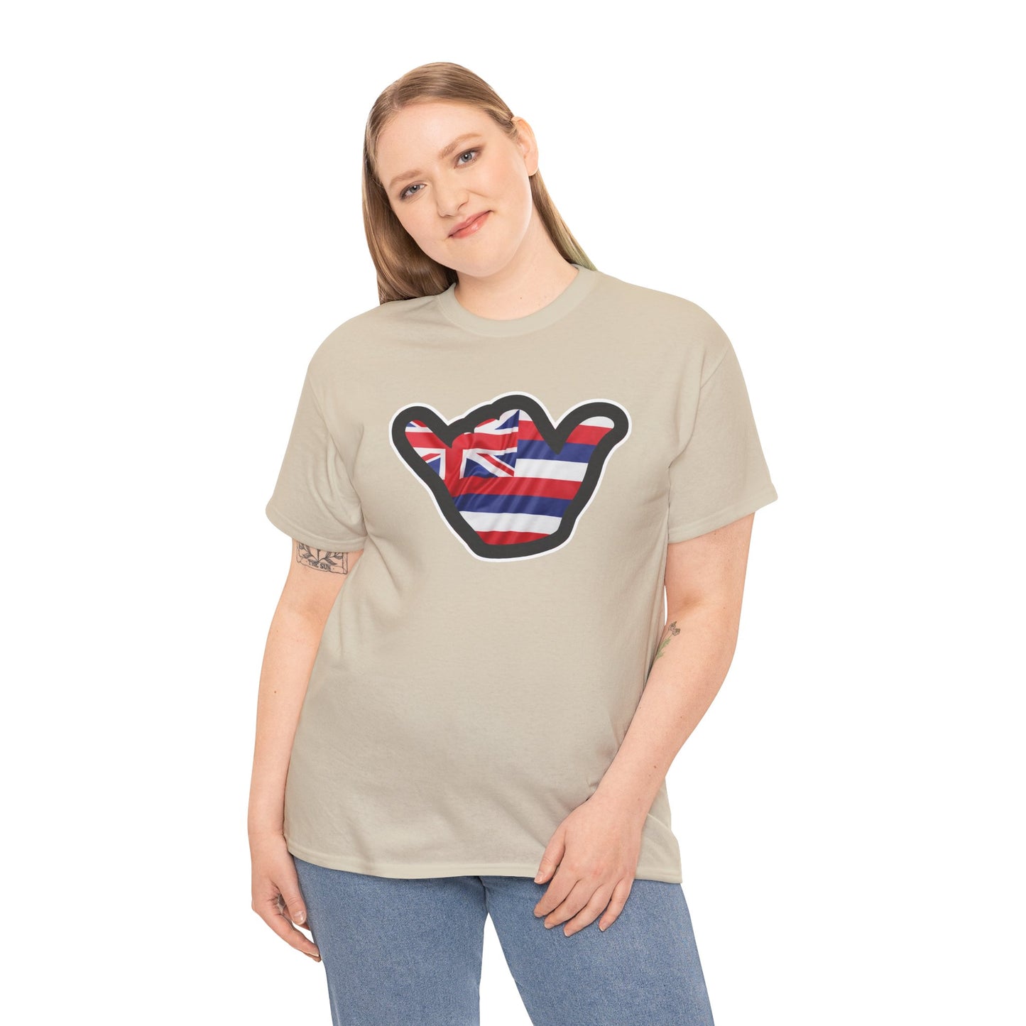 Hawaii Flag Shaka T‑Shirt — Aloha Shaka Graphic Tee