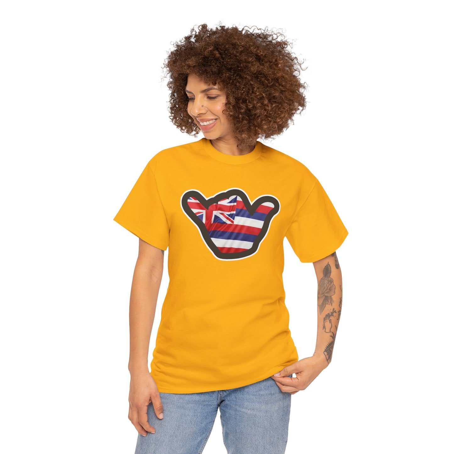 Hawaii Flag Shaka T‑Shirt — Aloha Shaka Graphic Tee
