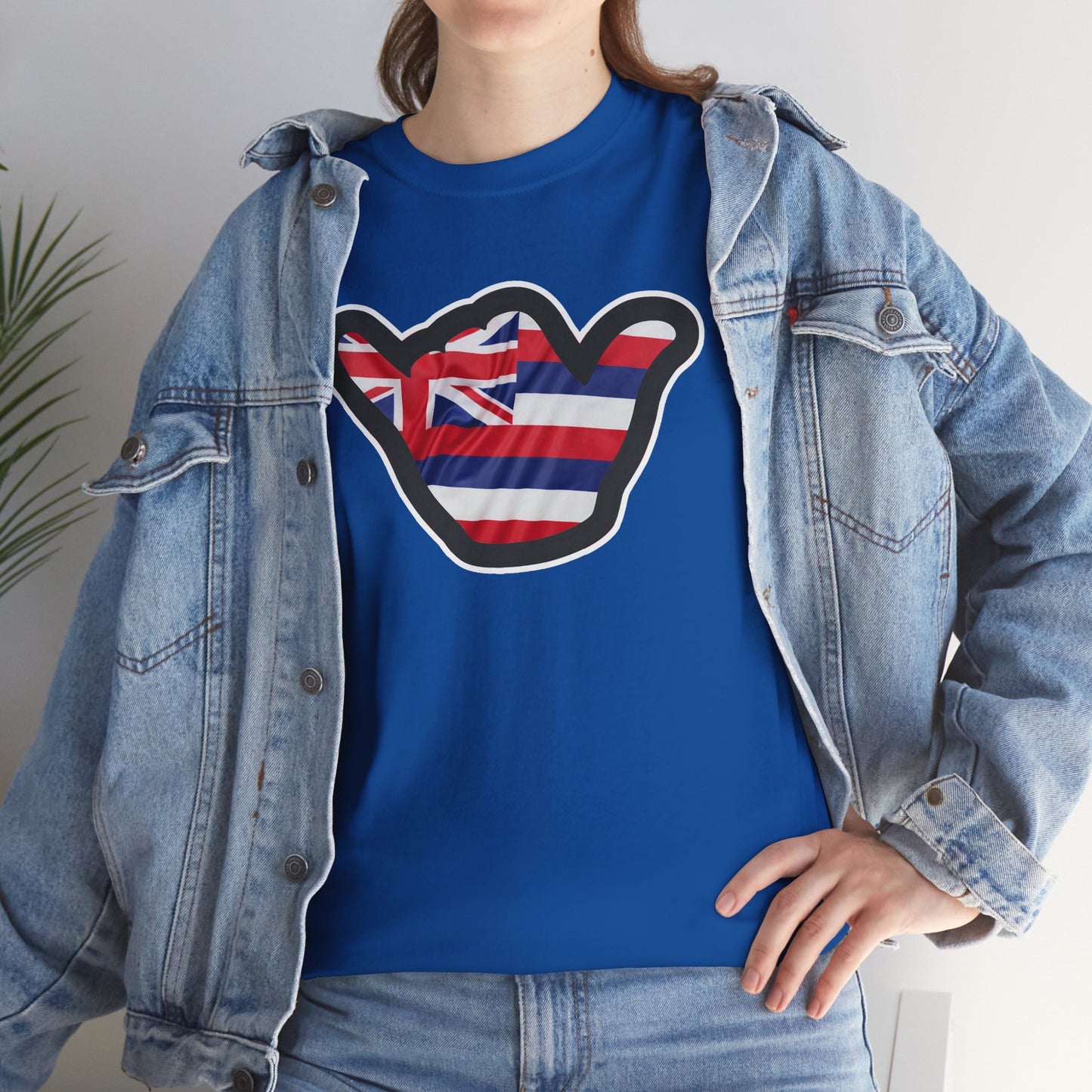 Hawaii Flag Shaka T‑Shirt — Aloha Shaka Graphic Tee