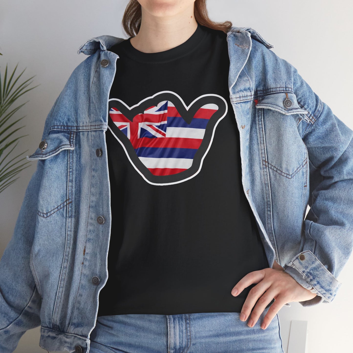 Hawaii Flag Shaka T‑Shirt — Aloha Shaka Graphic Tee
