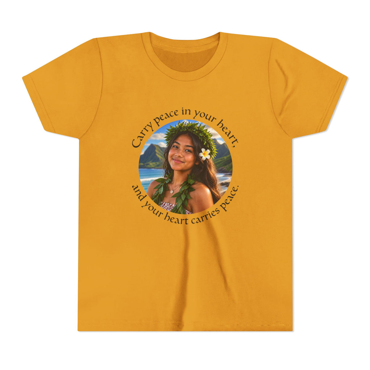 Carry Peace in Your Heart, and Your Heart Carries Peace. - Youth Short Sleeve Tee