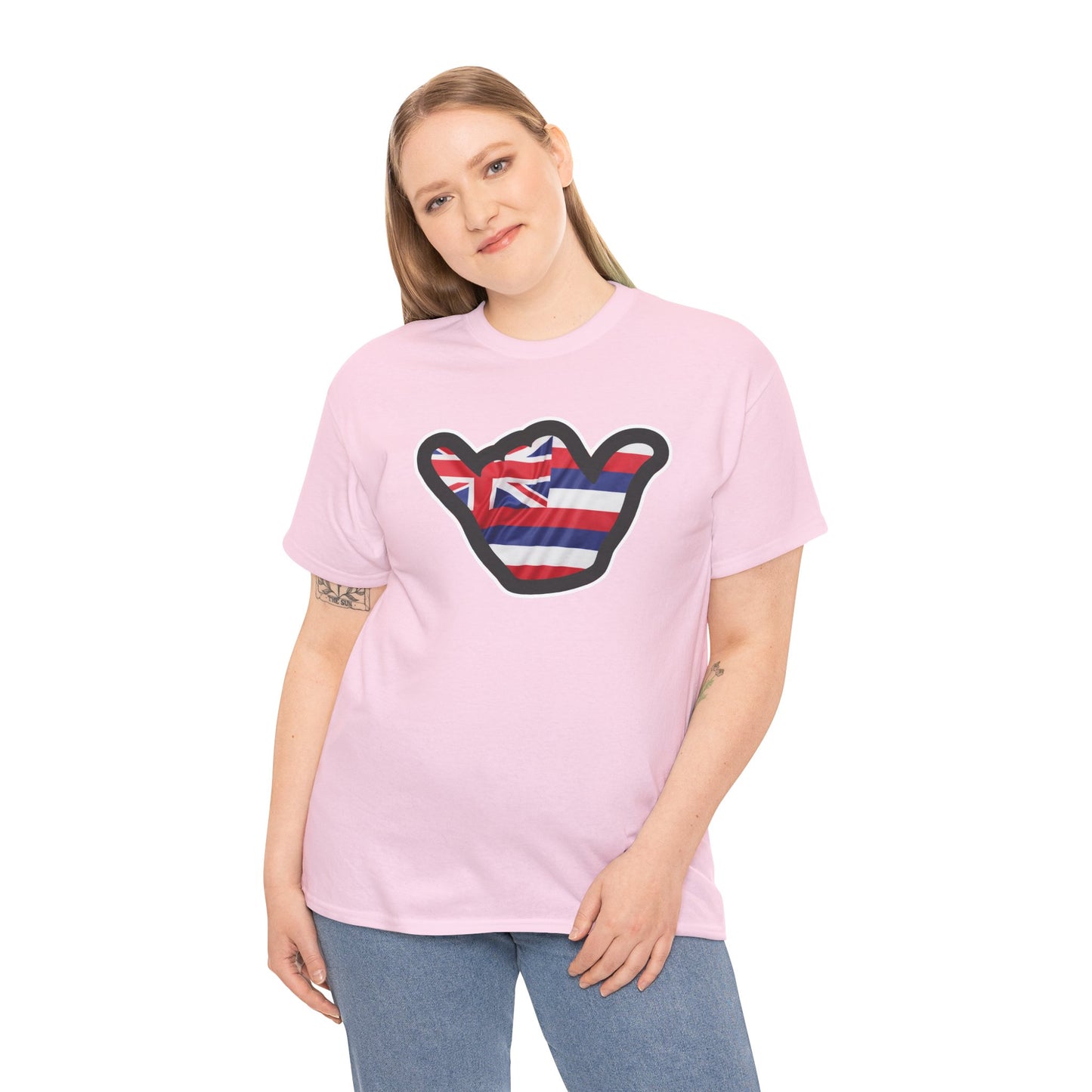 Hawaii Flag Shaka T‑Shirt — Aloha Shaka Graphic Tee