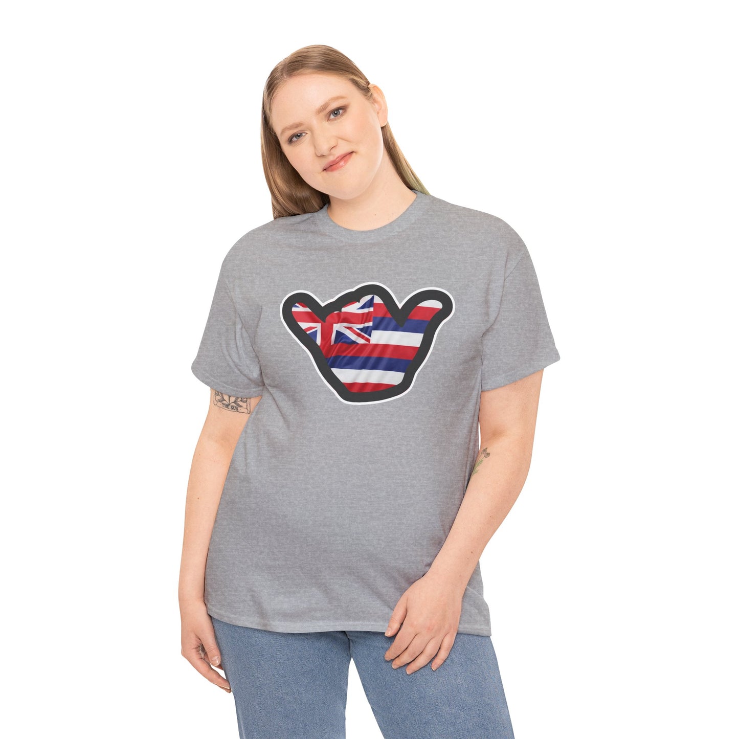 Hawaii Flag Shaka T‑Shirt — Aloha Shaka Graphic Tee