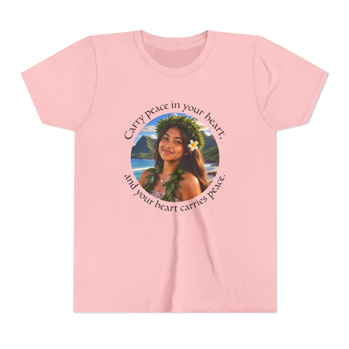 Carry Peace in Your Heart, and Your Heart Carries Peace. - Youth Short Sleeve Tee