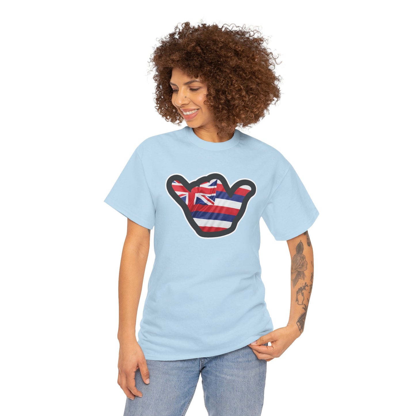Hawaii Flag Shaka T‑Shirt — Aloha Shaka Graphic Tee
