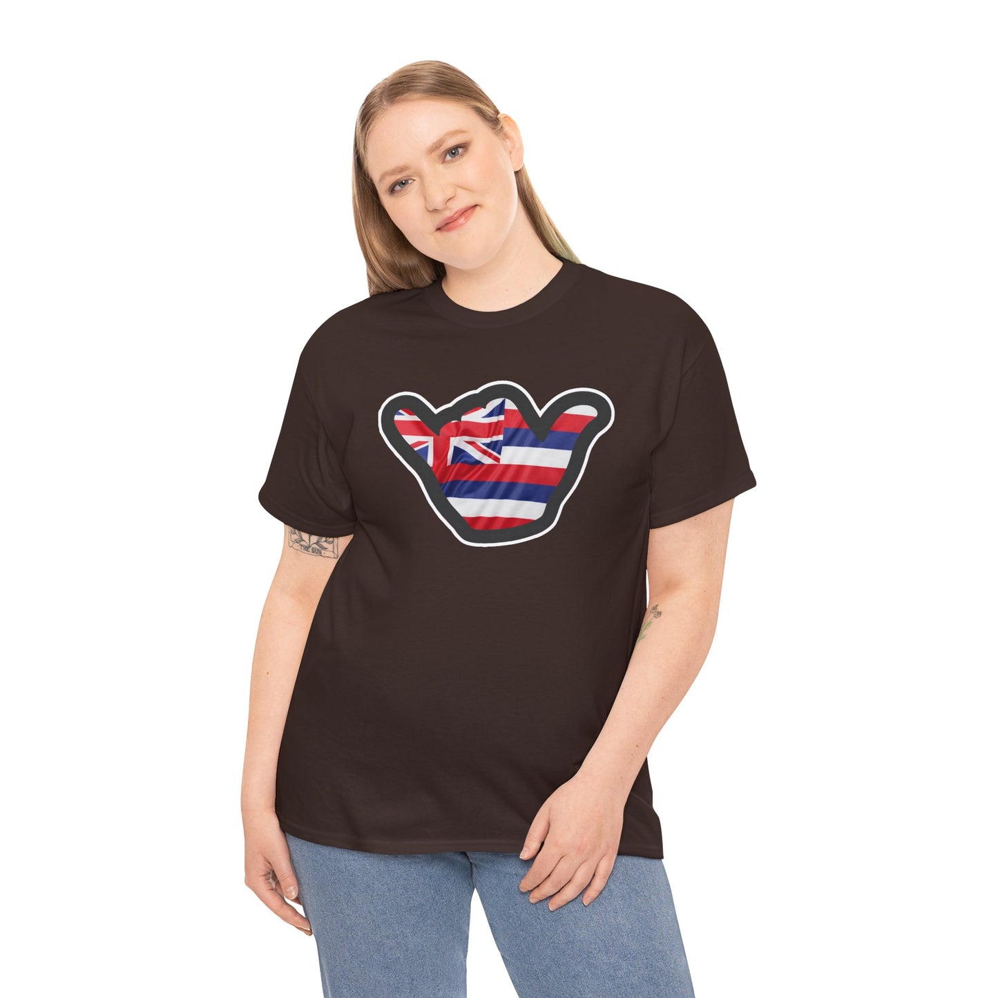 Hawaii Flag Shaka T‑Shirt — Aloha Shaka Graphic Tee