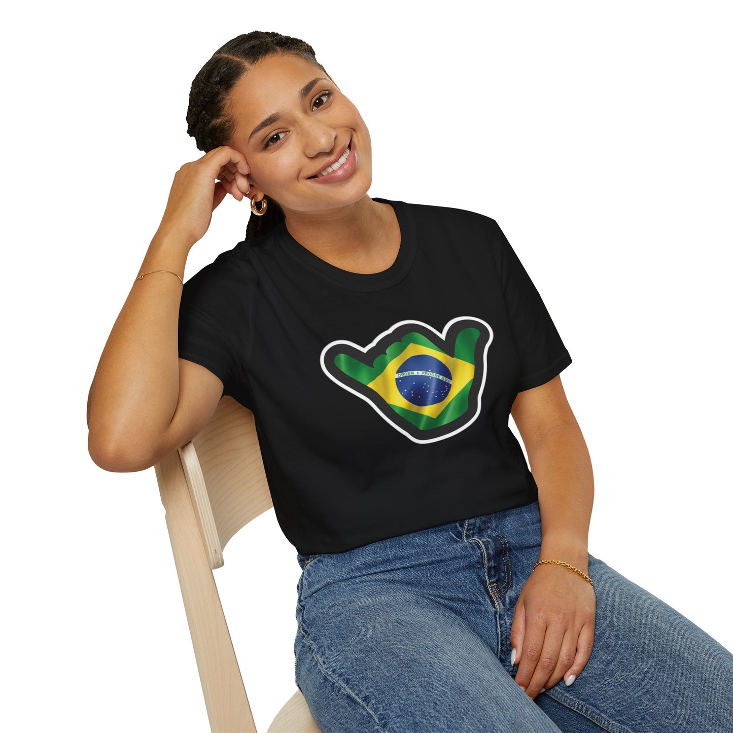 Brazil Flag Shaka T-Shirt — Brazilian Shaka Hand Graphic Tee