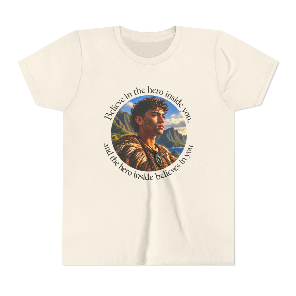 Believe in the hero inside you, and the hero inside believes in you. - Youth Short Sleeve Tee