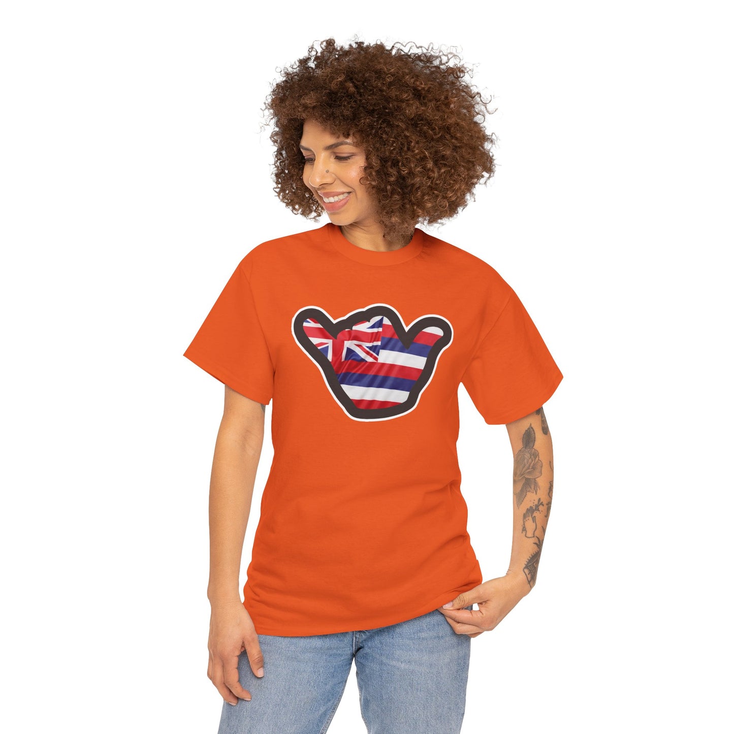 Hawaii Flag Shaka T‑Shirt — Aloha Shaka Graphic Tee