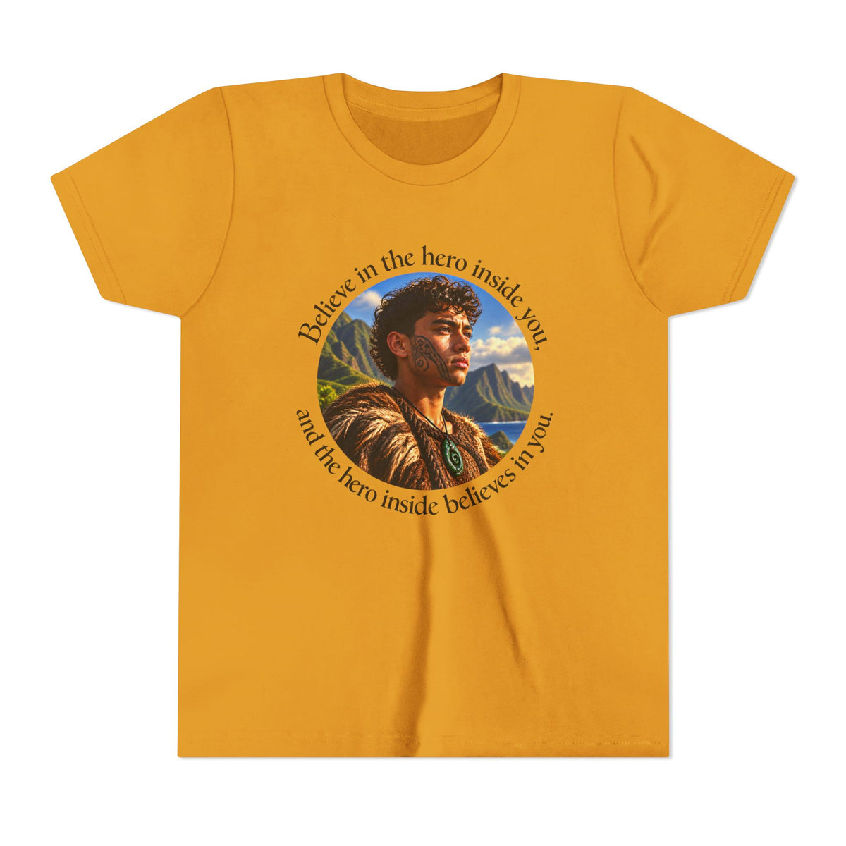 Believe in the hero inside you, and the hero inside believes in you. - Youth Short Sleeve Tee
