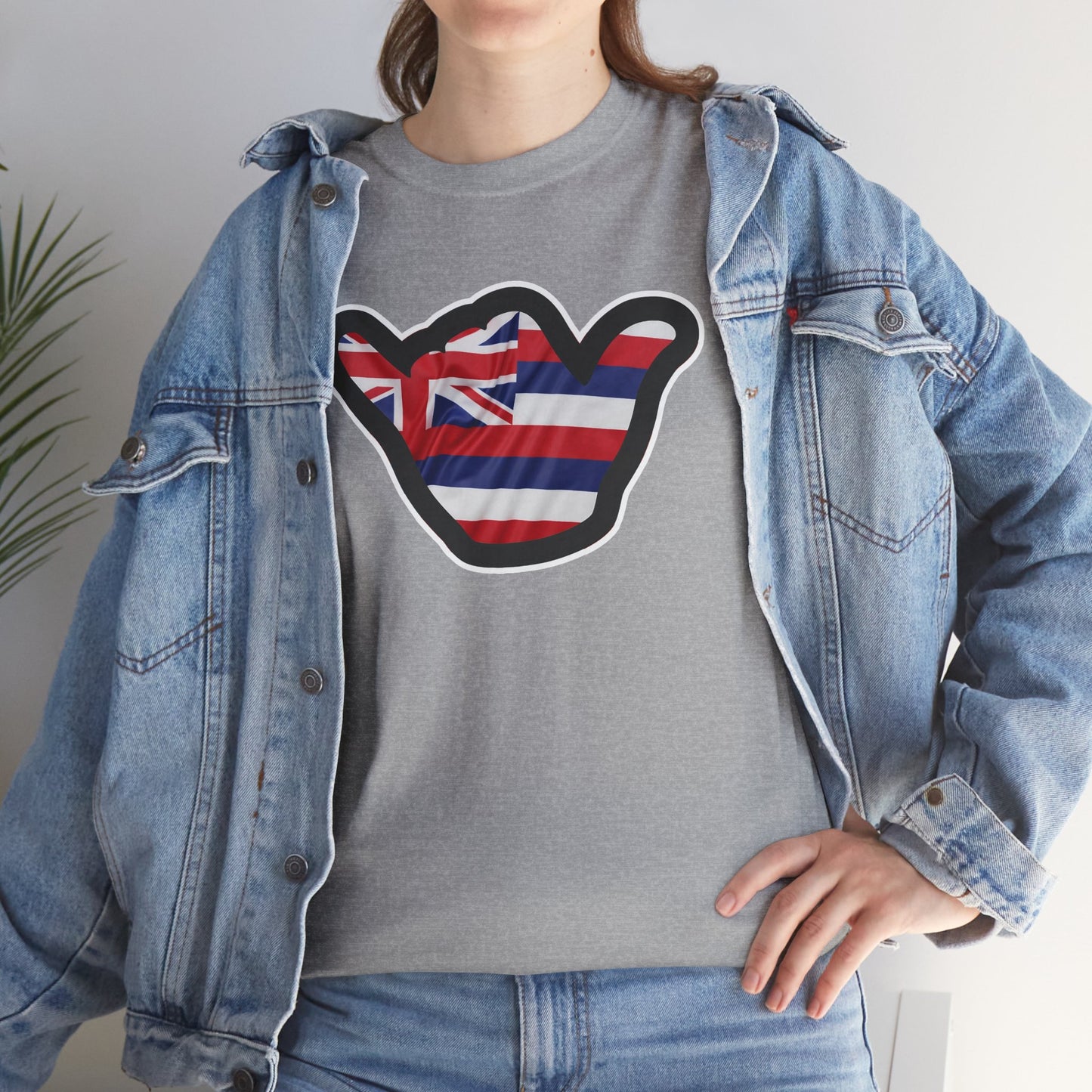 Hawaii Flag Shaka T‑Shirt — Aloha Shaka Graphic Tee