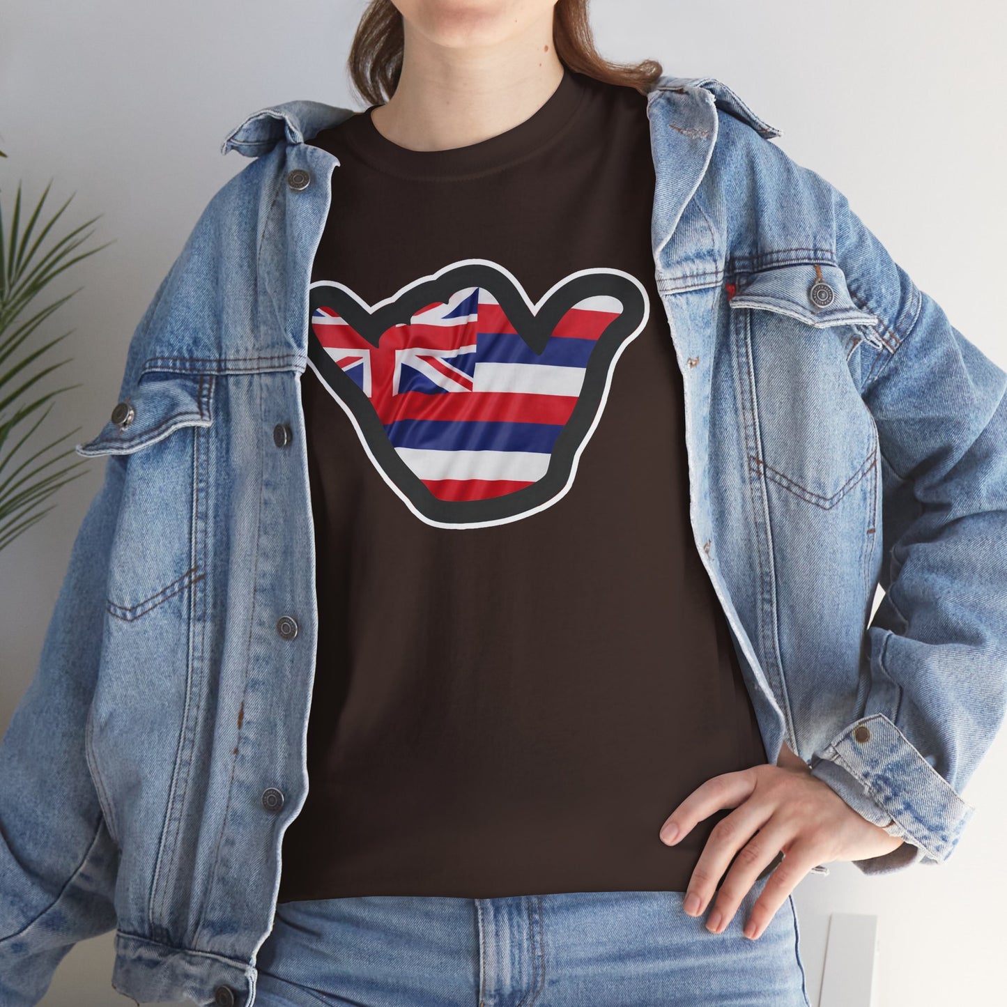 Hawaii Flag Shaka T‑Shirt — Aloha Shaka Graphic Tee