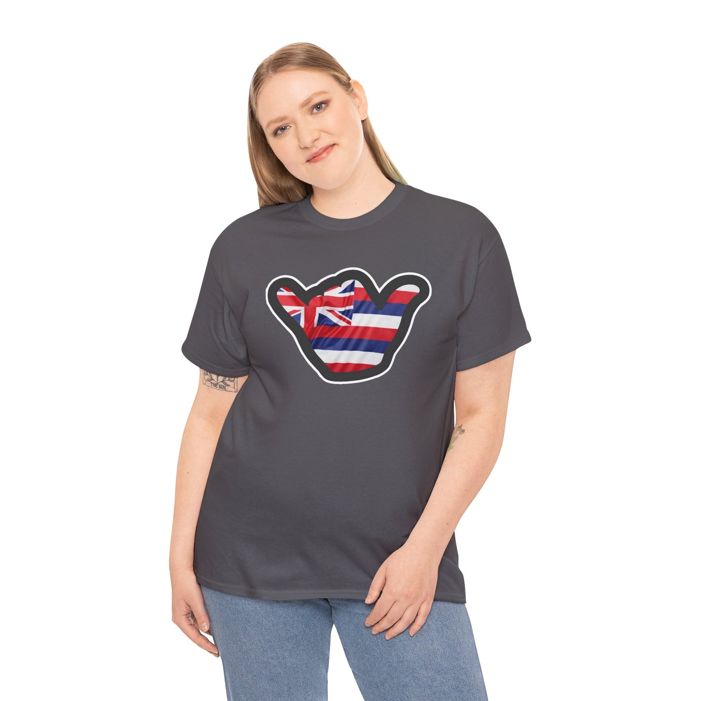 Hawaii Flag Shaka T‑Shirt — Aloha Shaka Graphic Tee