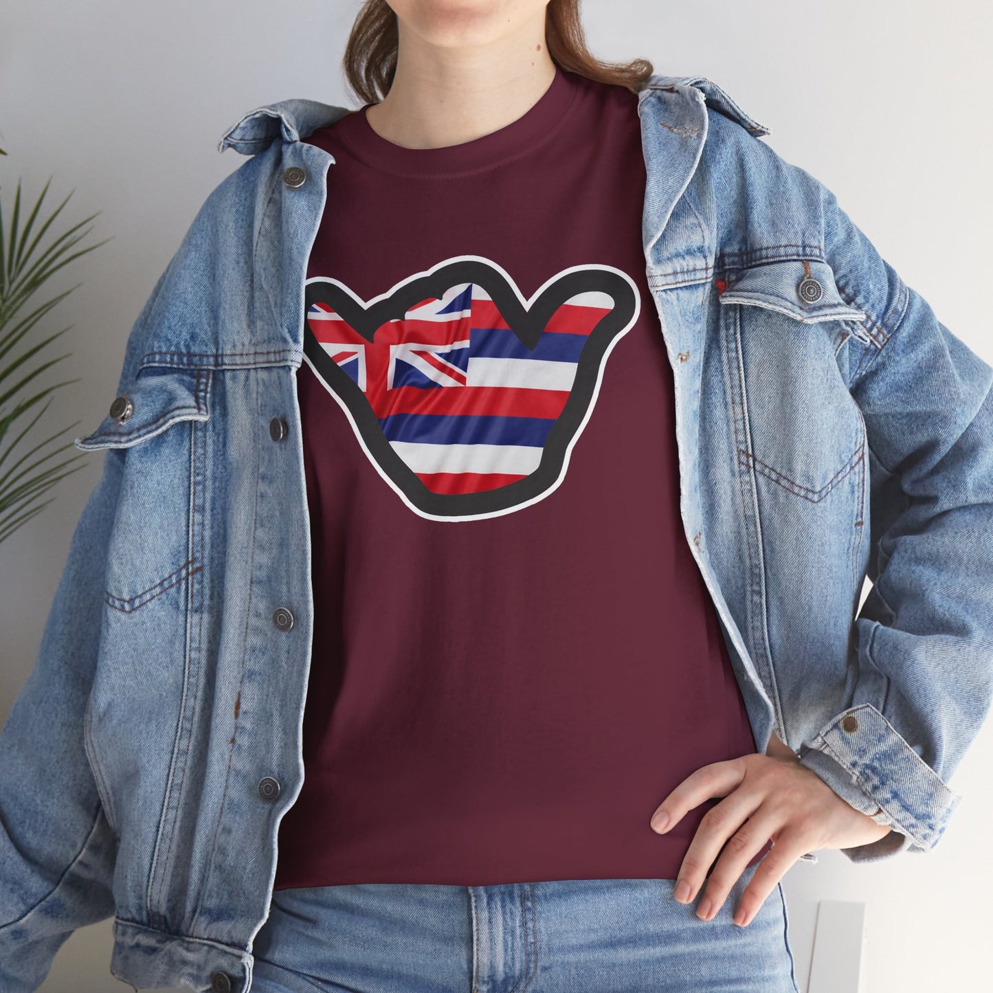 Hawaii Flag Shaka T‑Shirt — Aloha Shaka Graphic Tee
