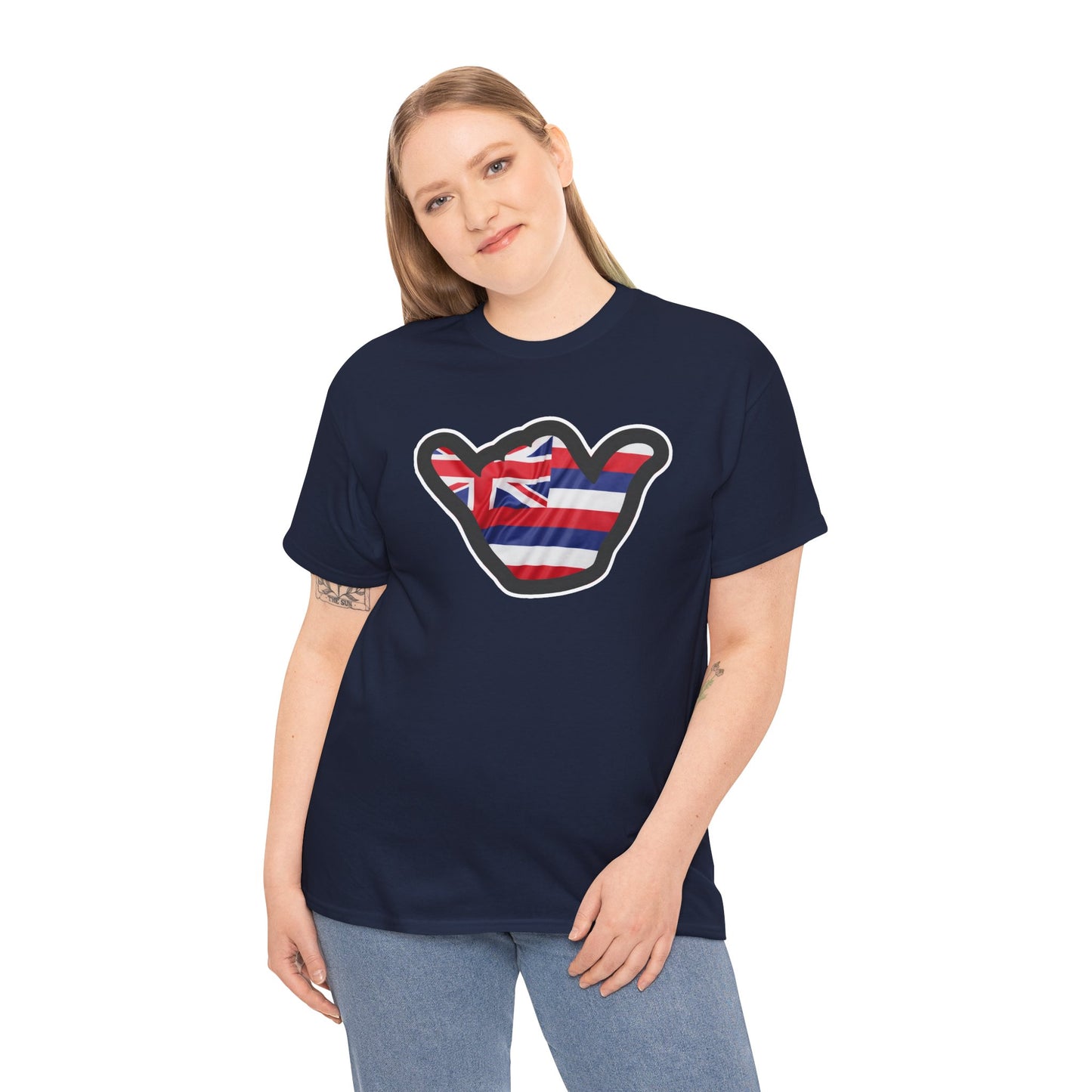 Hawaii Flag Shaka T‑Shirt — Aloha Shaka Graphic Tee