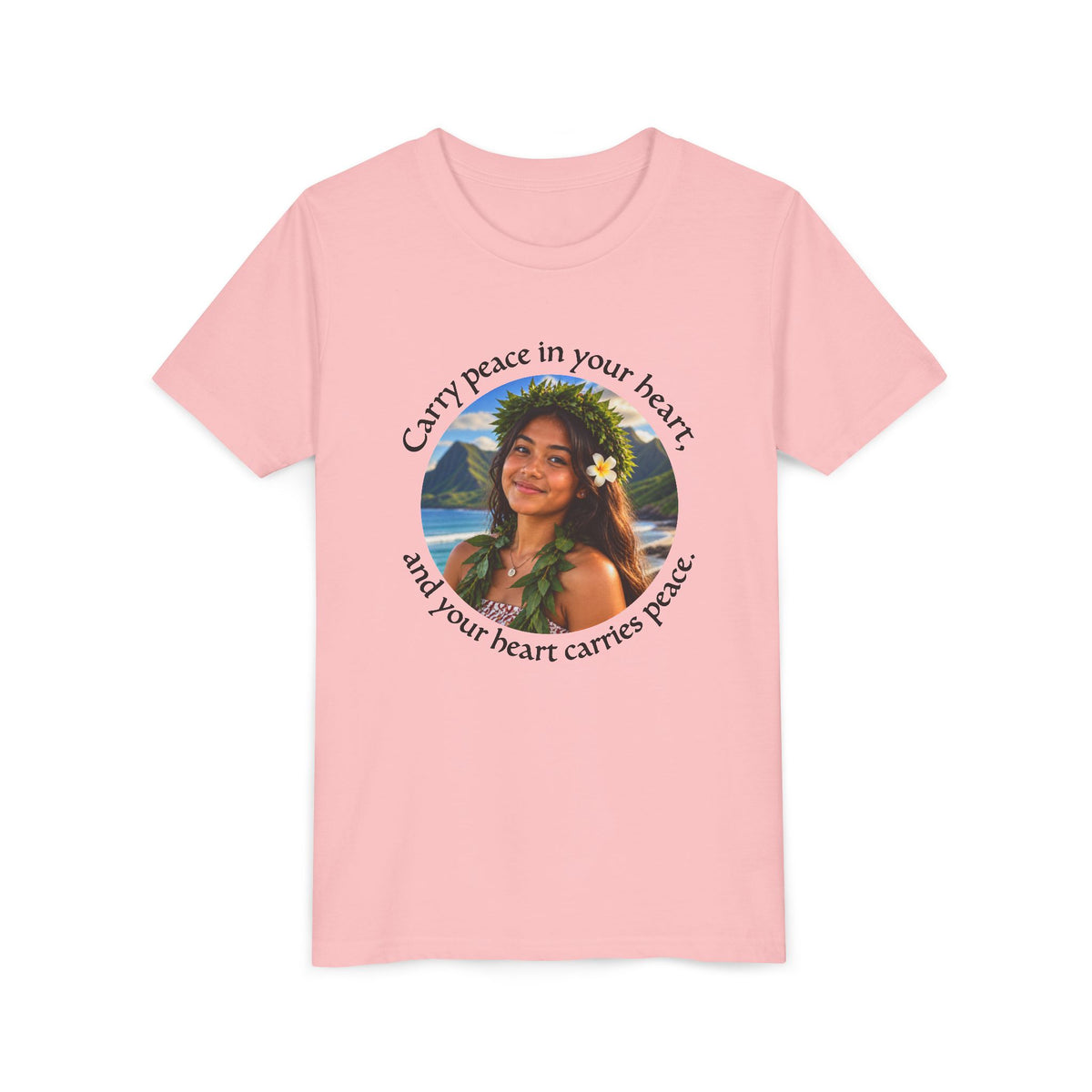 Carry Peace in Your Heart, and Your Heart Carries Peace. - Youth Short Sleeve Tee