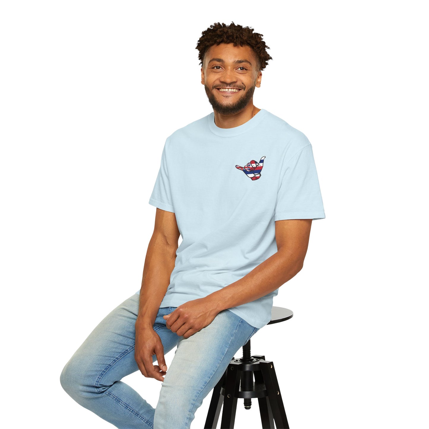 Hawaiian Shaka T-Shirt — Hawaiian Flag Hand Graphic Cotton Tee
