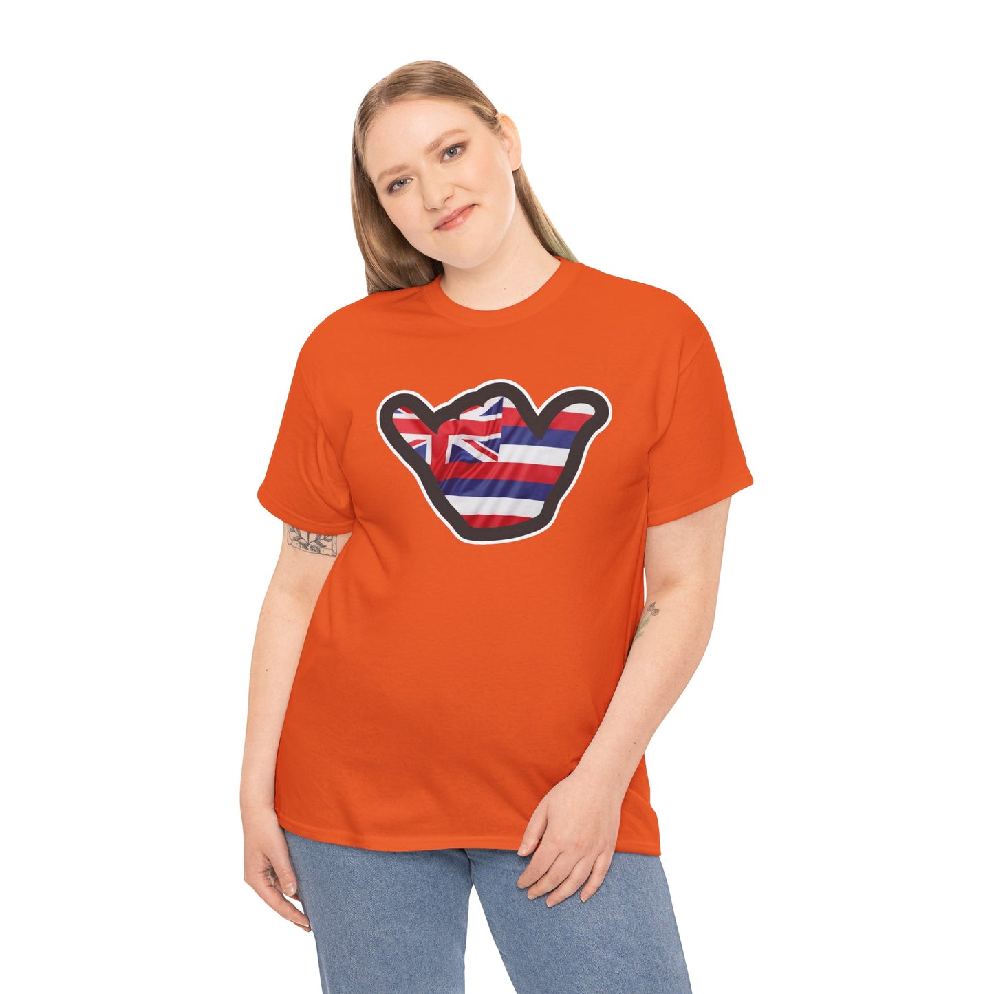 Hawaii Flag Shaka T‑Shirt — Aloha Shaka Graphic Tee