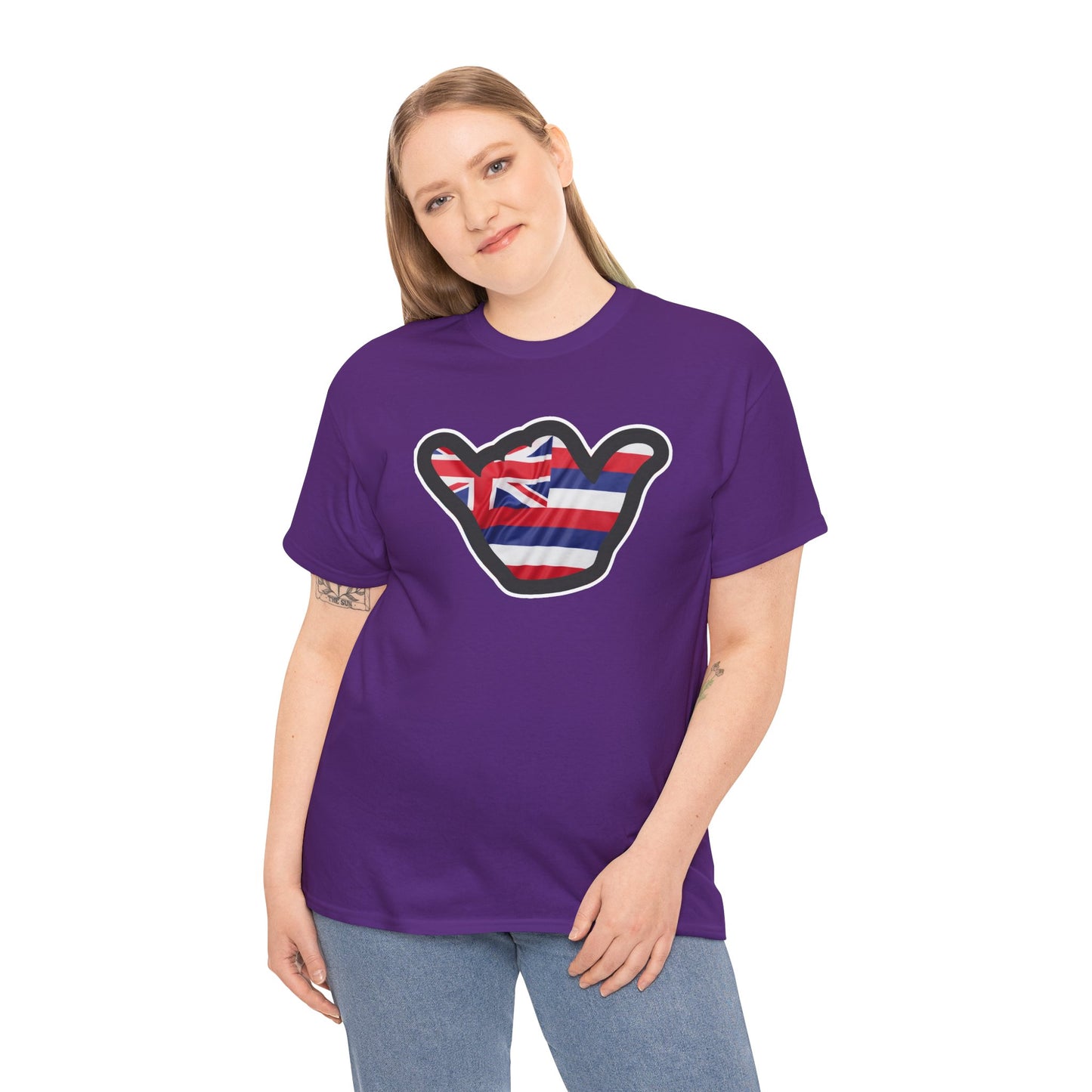 Hawaii Flag Shaka T‑Shirt — Aloha Shaka Graphic Tee