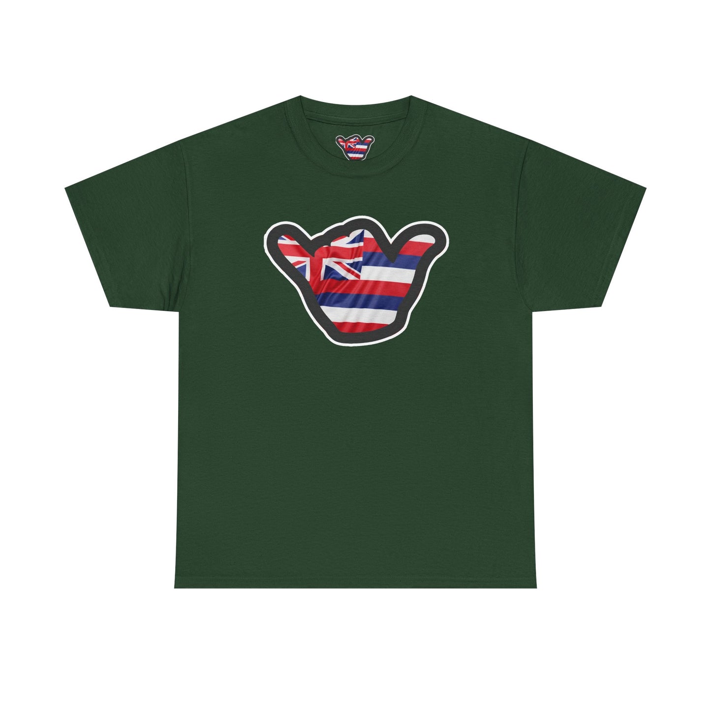 Hawaii Flag Shaka T‑Shirt — Aloha Shaka Graphic Tee