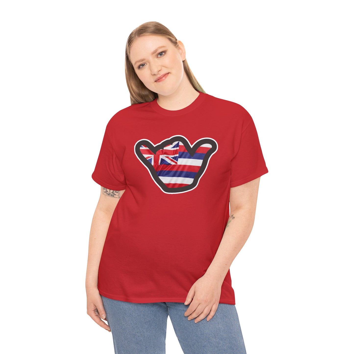 Hawaii Flag Shaka T‑Shirt — Aloha Shaka Graphic Tee