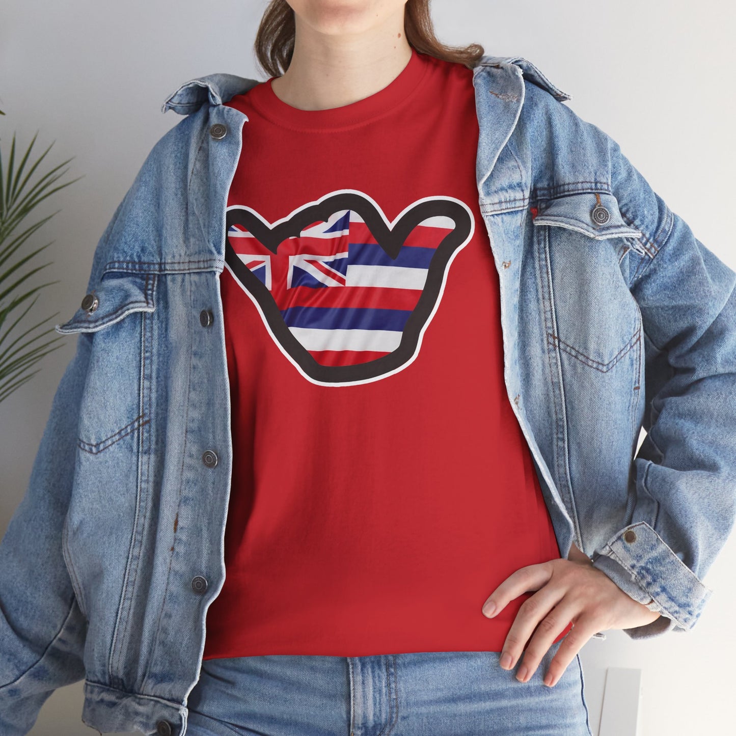 Hawaii Flag Shaka T‑Shirt — Aloha Shaka Graphic Tee