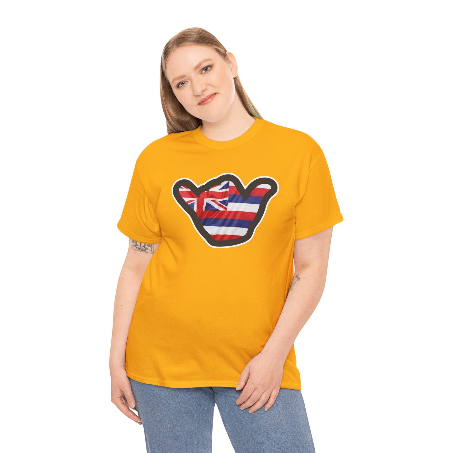 Hawaii Flag Shaka T‑Shirt — Aloha Shaka Graphic Tee