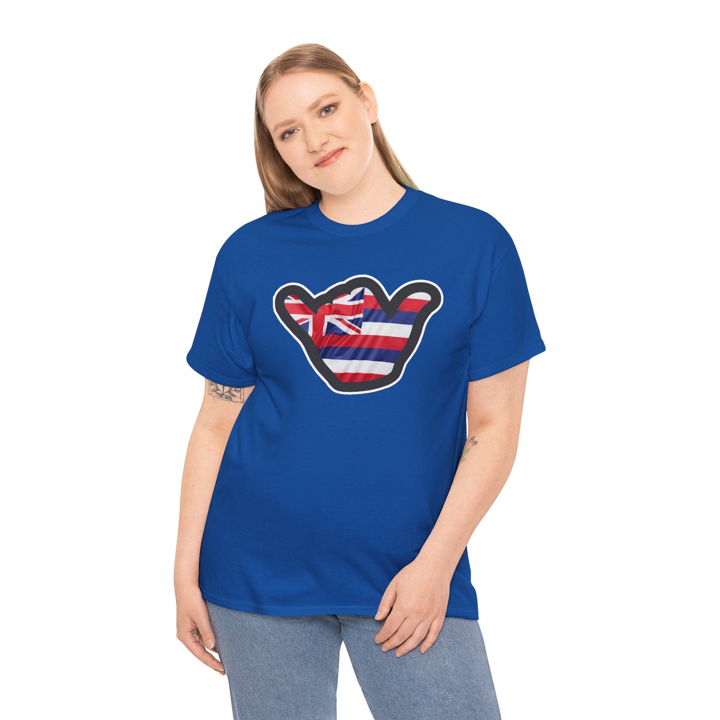 Hawaii Flag Shaka T‑Shirt — Aloha Shaka Graphic Tee