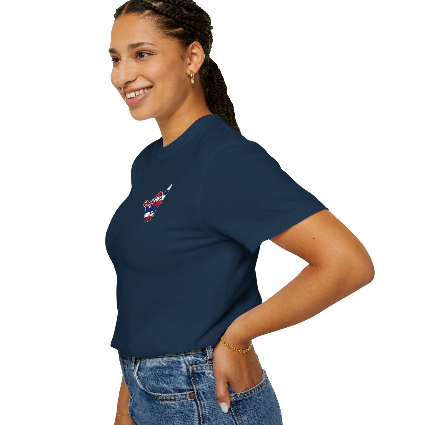 Hawaiian Shaka T-Shirt — Hawaiian Flag Hand Graphic Cotton Tee