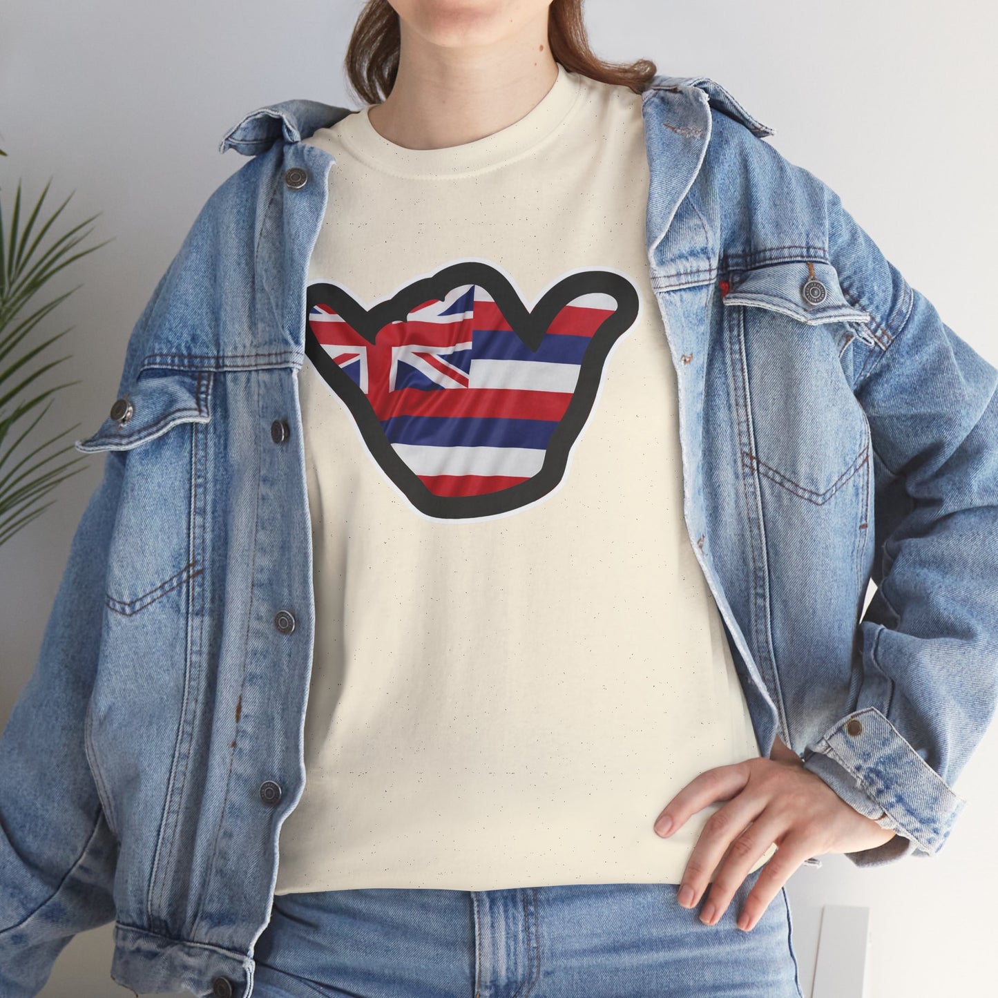 Hawaii Flag Shaka T‑Shirt — Aloha Shaka Graphic Tee
