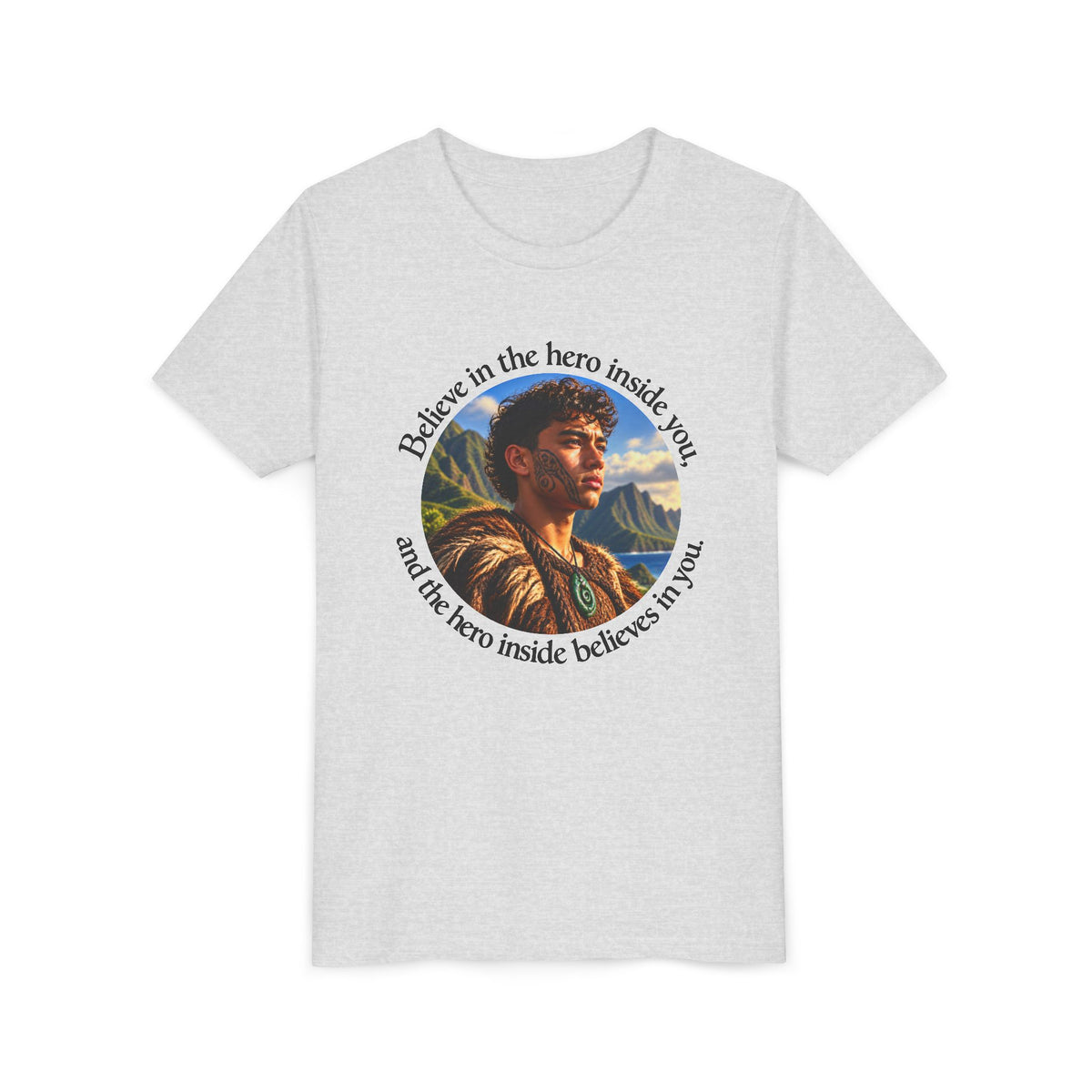 Believe in the hero inside you, and the hero inside believes in you. - Youth Short Sleeve Tee