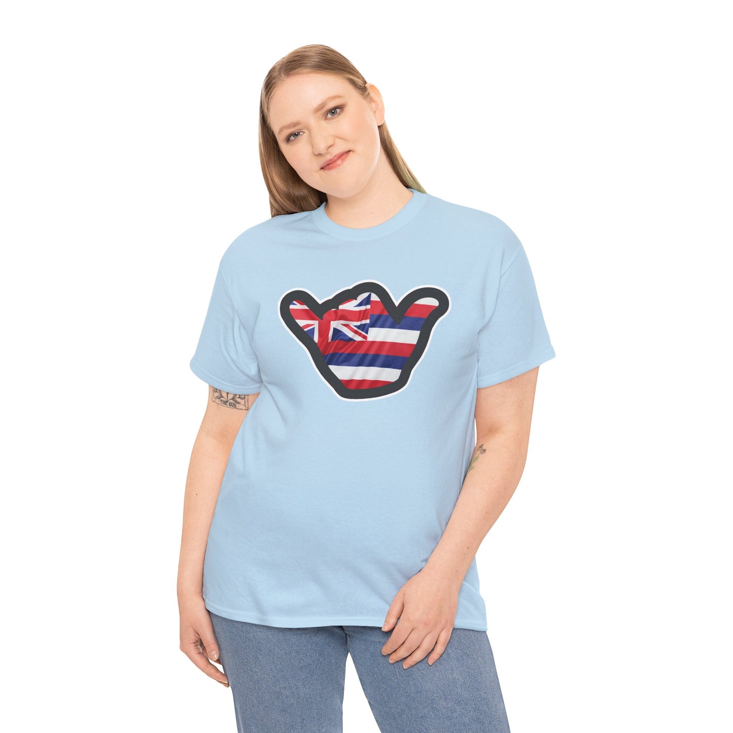 Hawaii Flag Shaka T‑Shirt — Aloha Shaka Graphic Tee