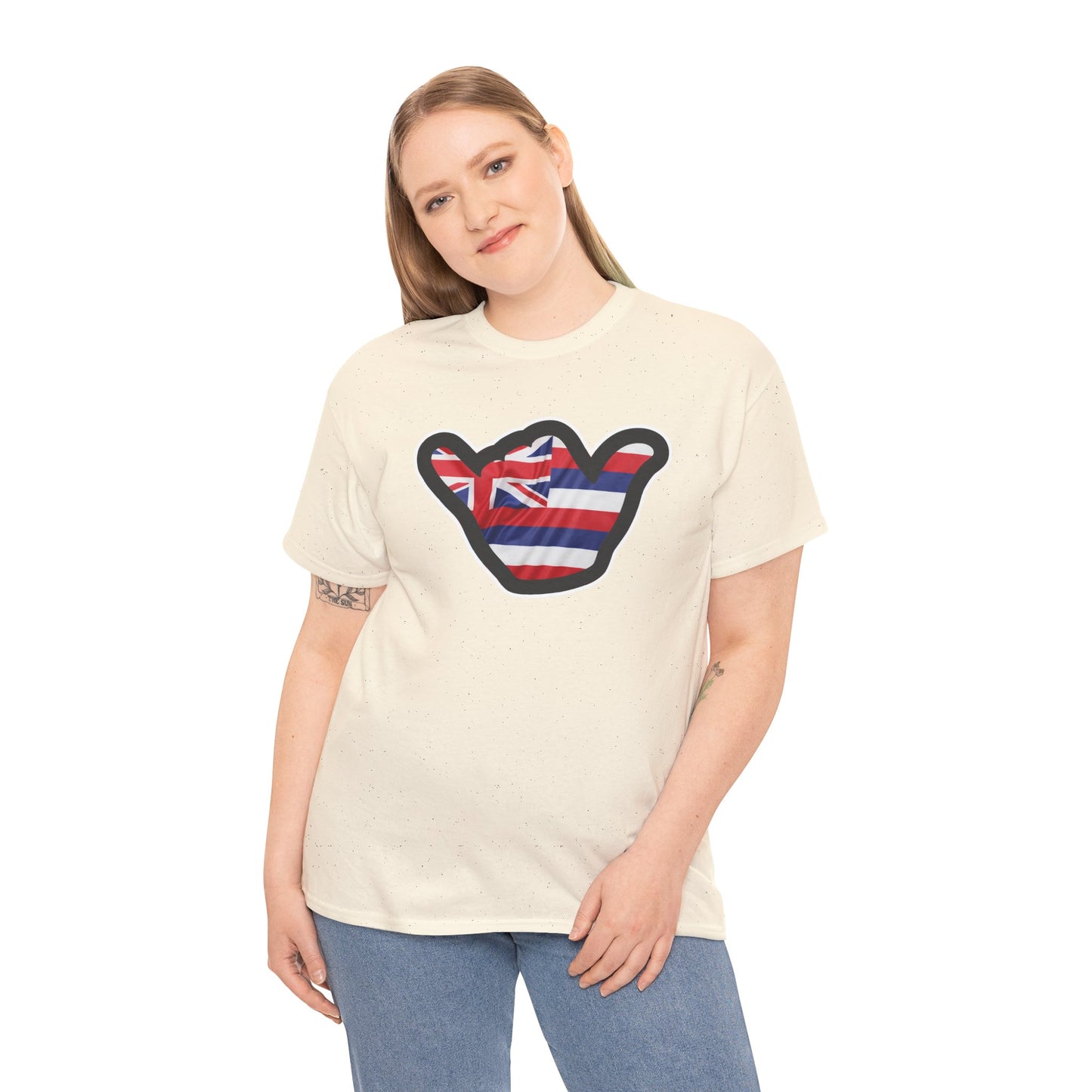Hawaii Flag Shaka T‑Shirt — Aloha Shaka Graphic Tee