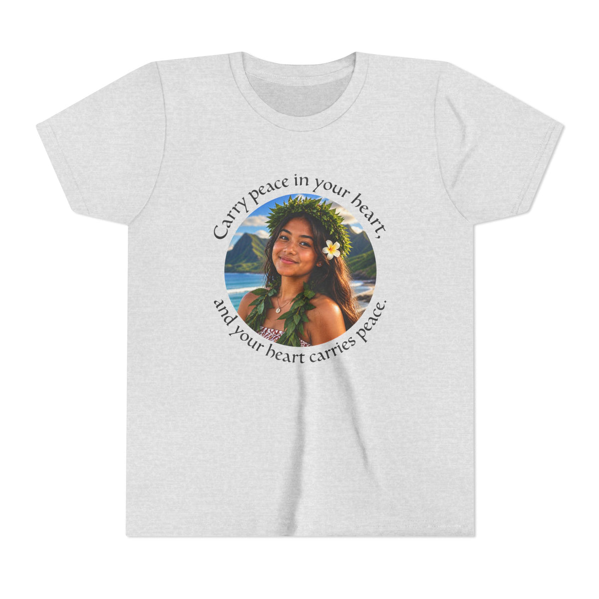 Carry Peace in Your Heart, and Your Heart Carries Peace. - Youth Short Sleeve Tee