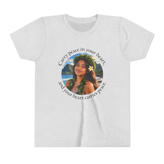 Carry Peace in Your Heart, and Your Heart Carries Peace. - Youth Short Sleeve Tee