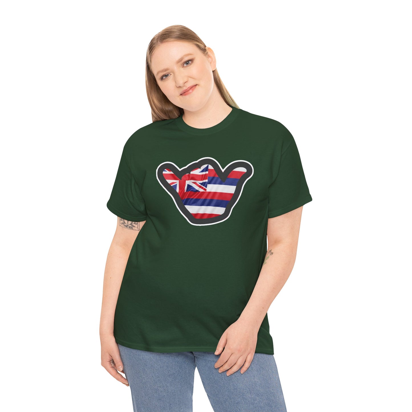 Hawaii Flag Shaka T‑Shirt — Aloha Shaka Graphic Tee