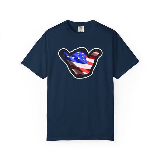 American Shaka T-Shirt — USA Flag Surfing Shaka Tee