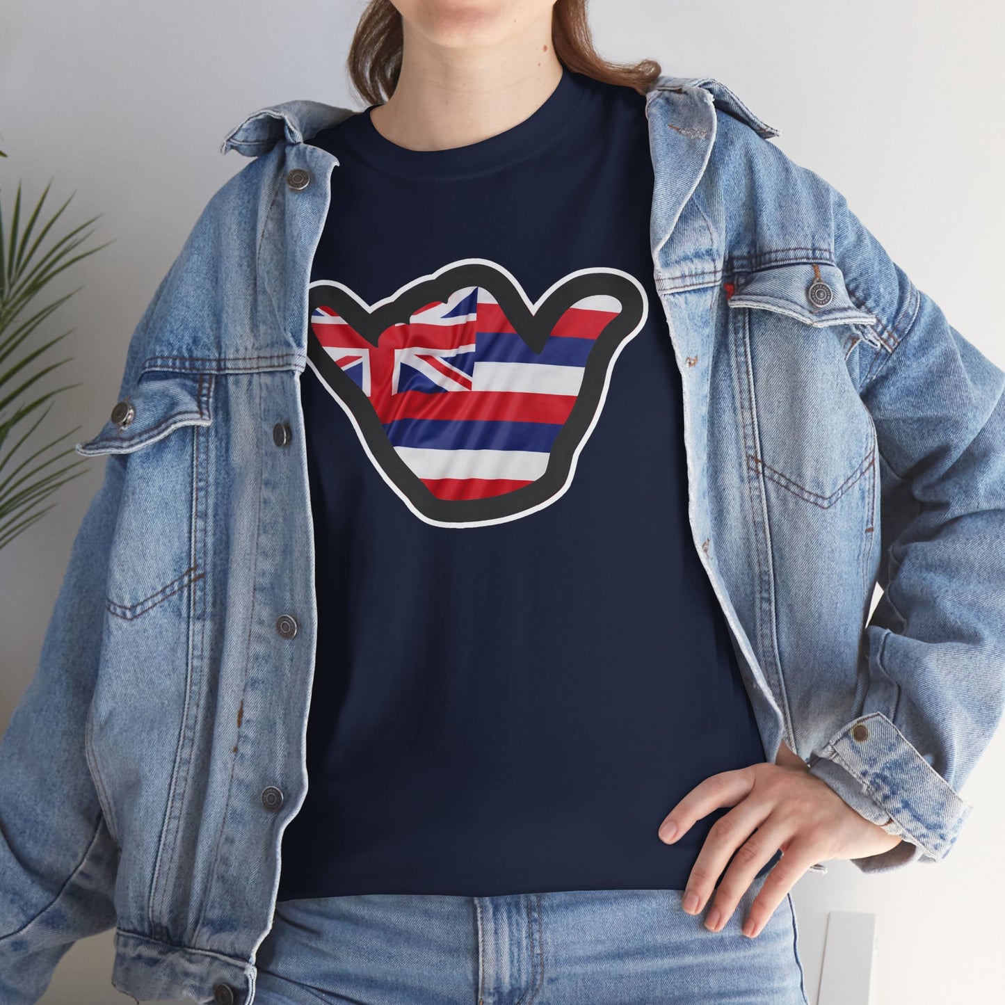 Hawaii Flag Shaka T‑Shirt — Aloha Shaka Graphic Tee