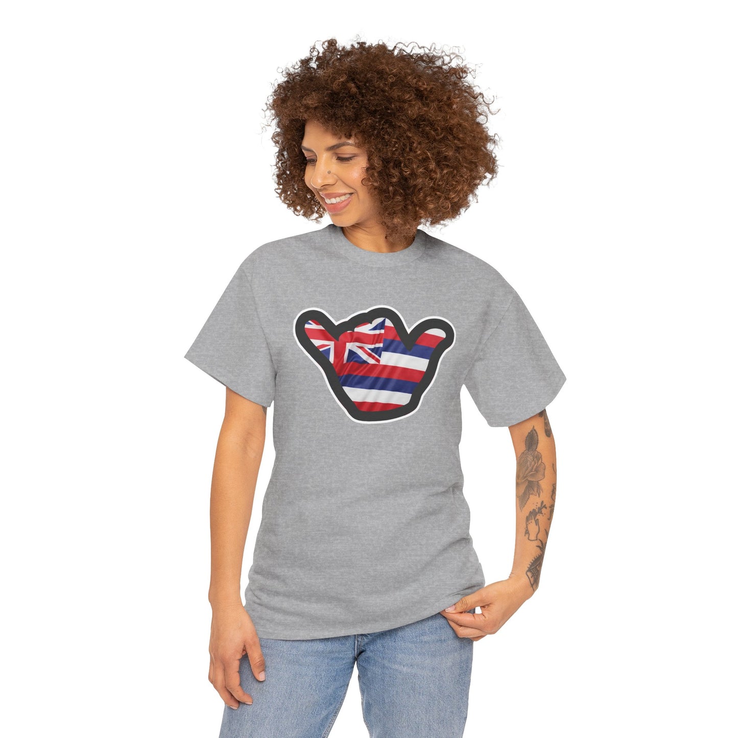 Hawaii Flag Shaka T‑Shirt — Aloha Shaka Graphic Tee