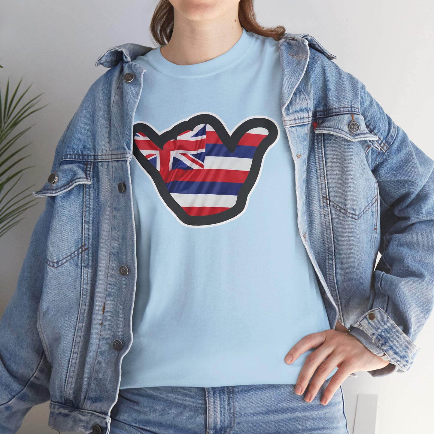 Hawaii Flag Shaka T‑Shirt — Aloha Shaka Graphic Tee