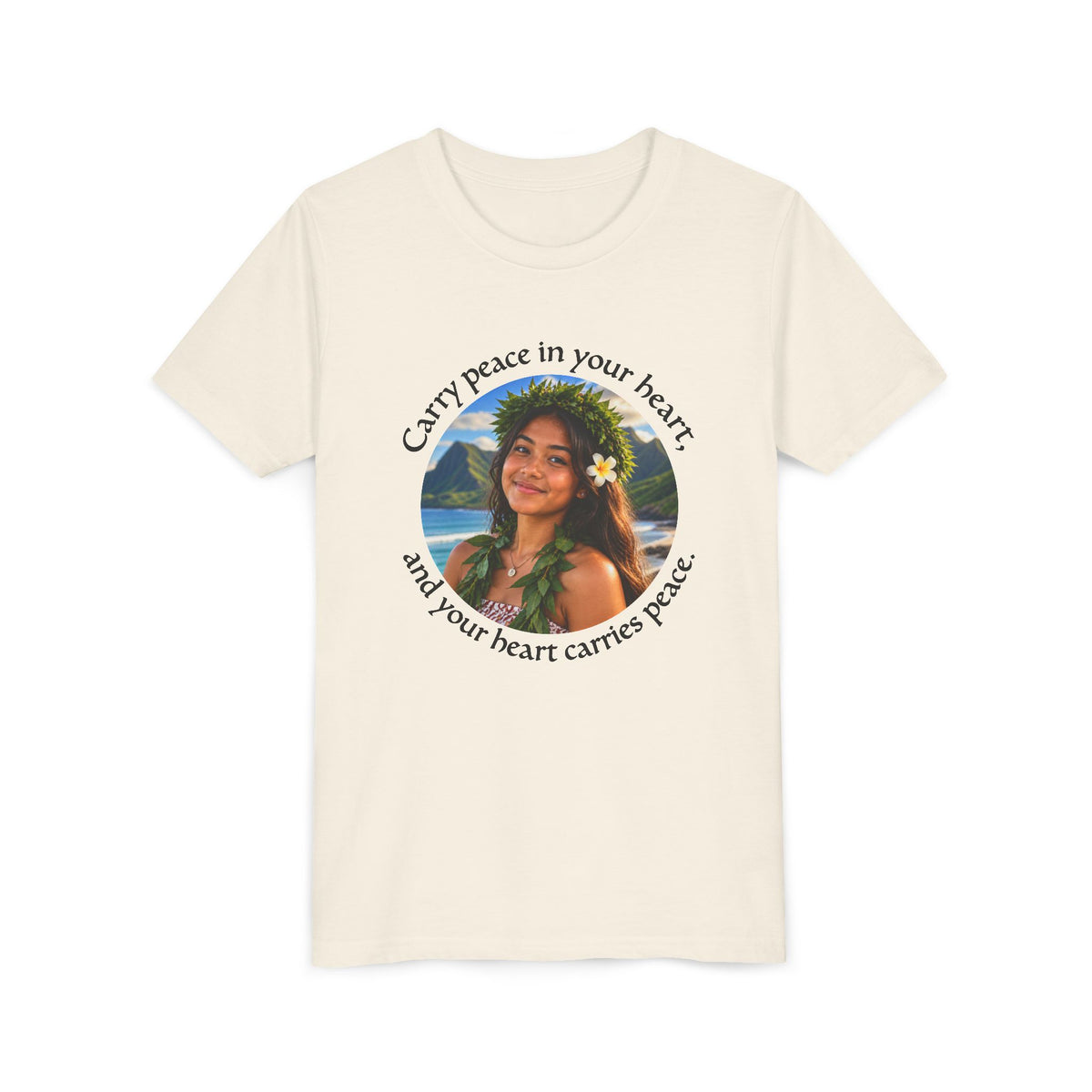 Carry Peace in Your Heart, and Your Heart Carries Peace. - Youth Short Sleeve Tee