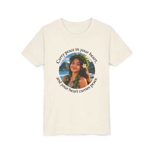 Carry Peace in Your Heart, and Your Heart Carries Peace. - Youth Short Sleeve Tee