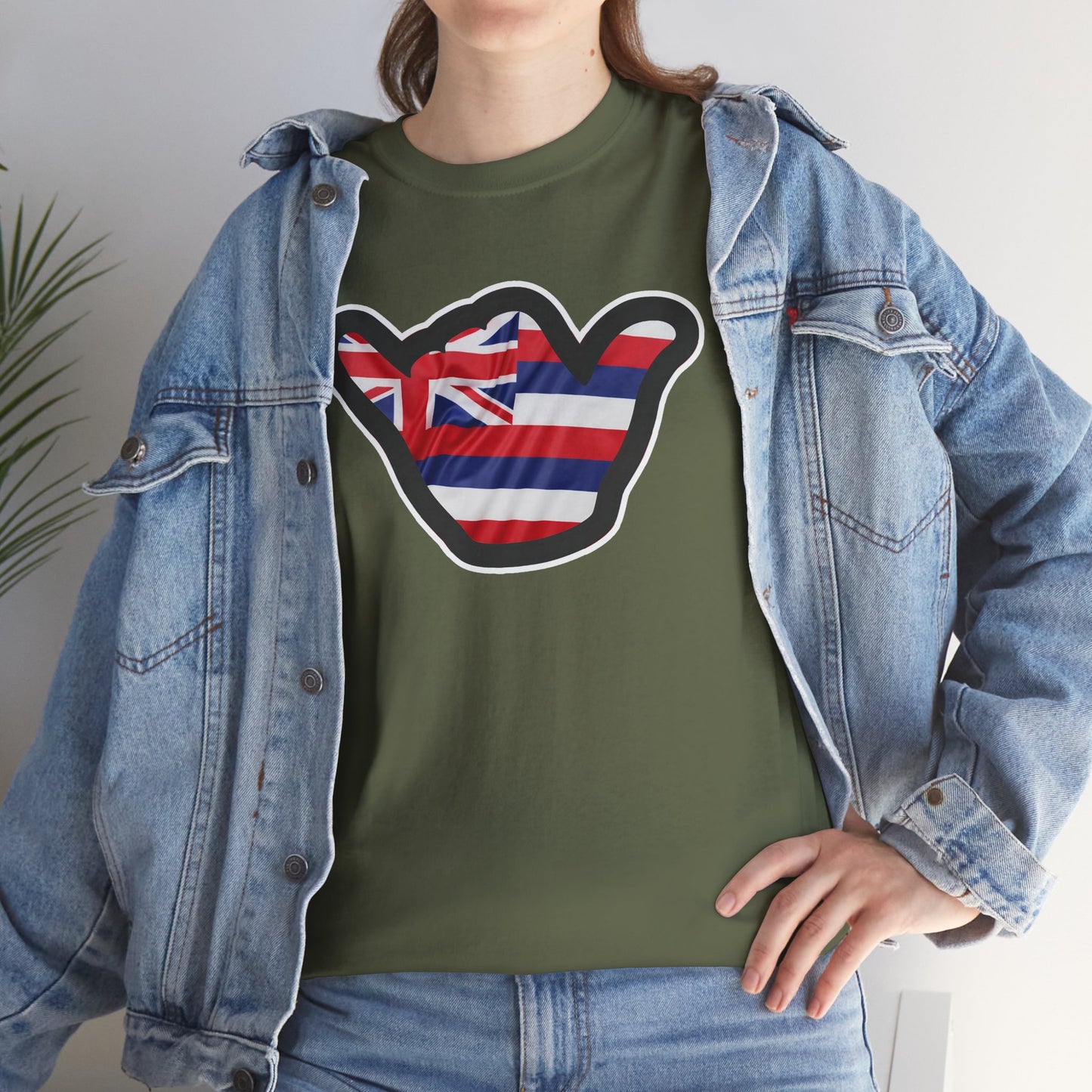 Hawaii Flag Shaka T‑Shirt — Aloha Shaka Graphic Tee