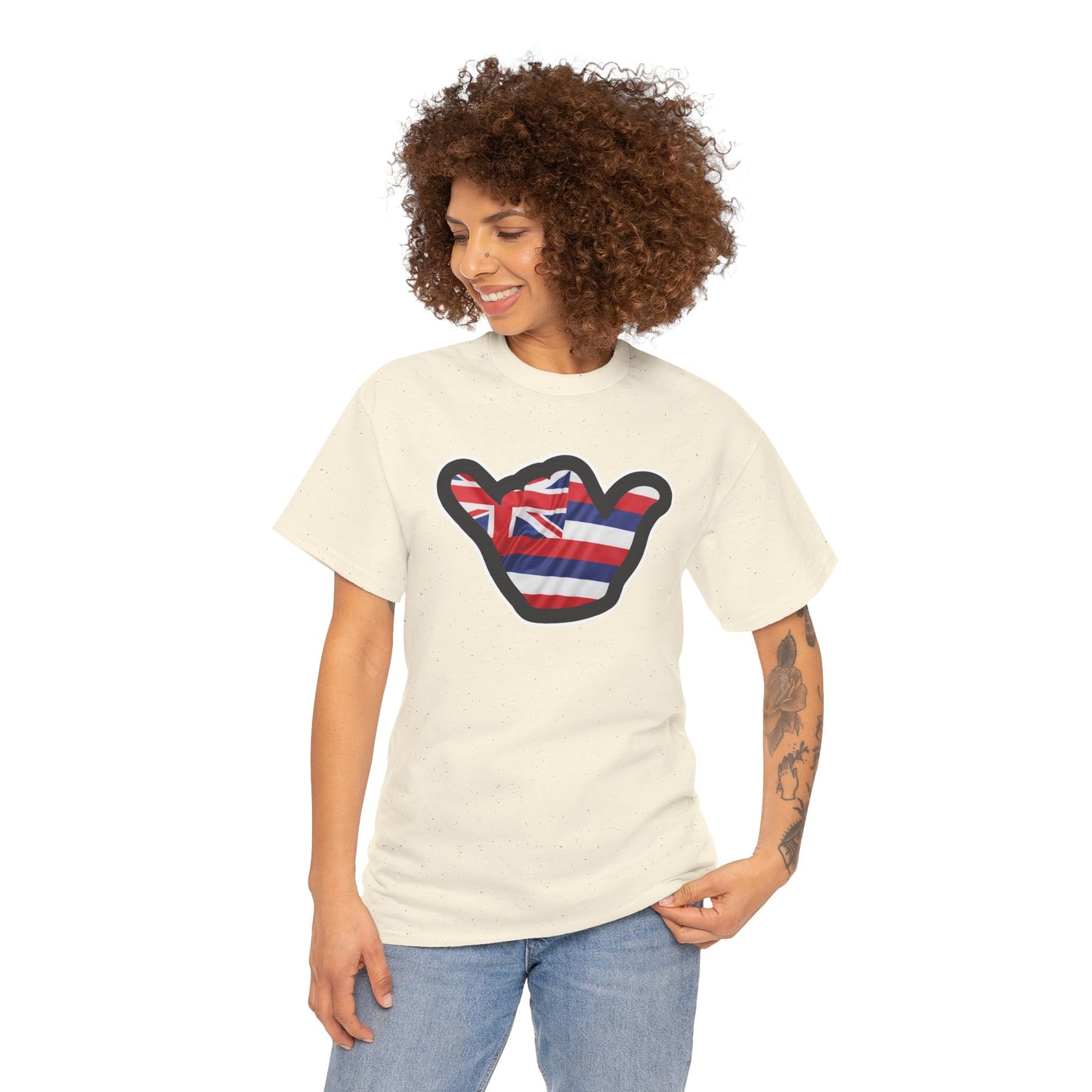 Hawaii Flag Shaka T‑Shirt — Aloha Shaka Graphic Tee