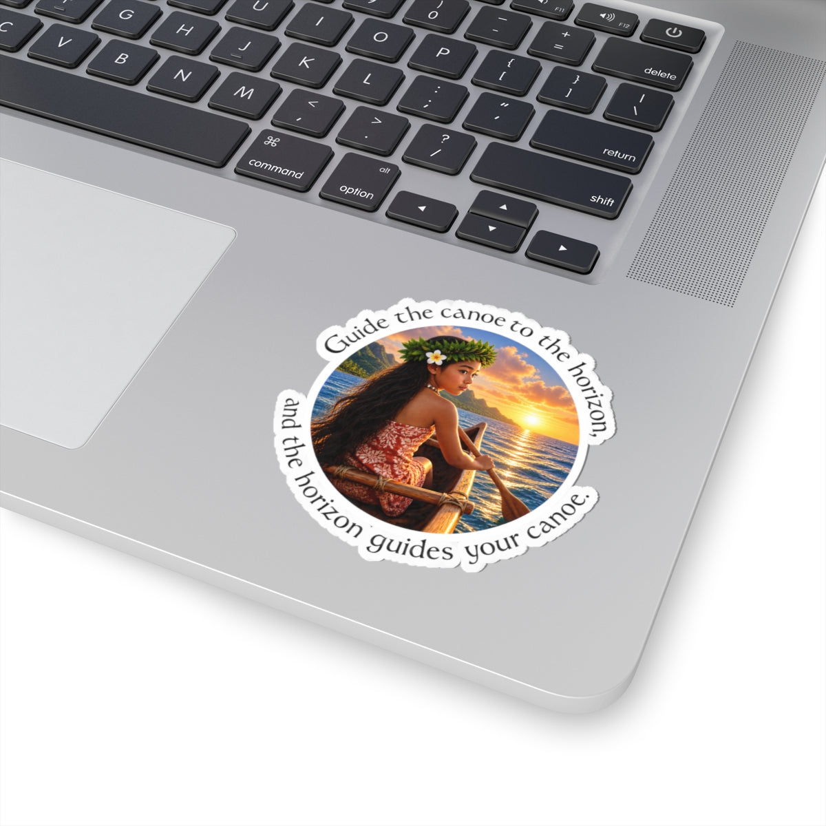 Guide the canoe to the horizon, and the horizon guides your canoe - Kiss-Cut Stickers