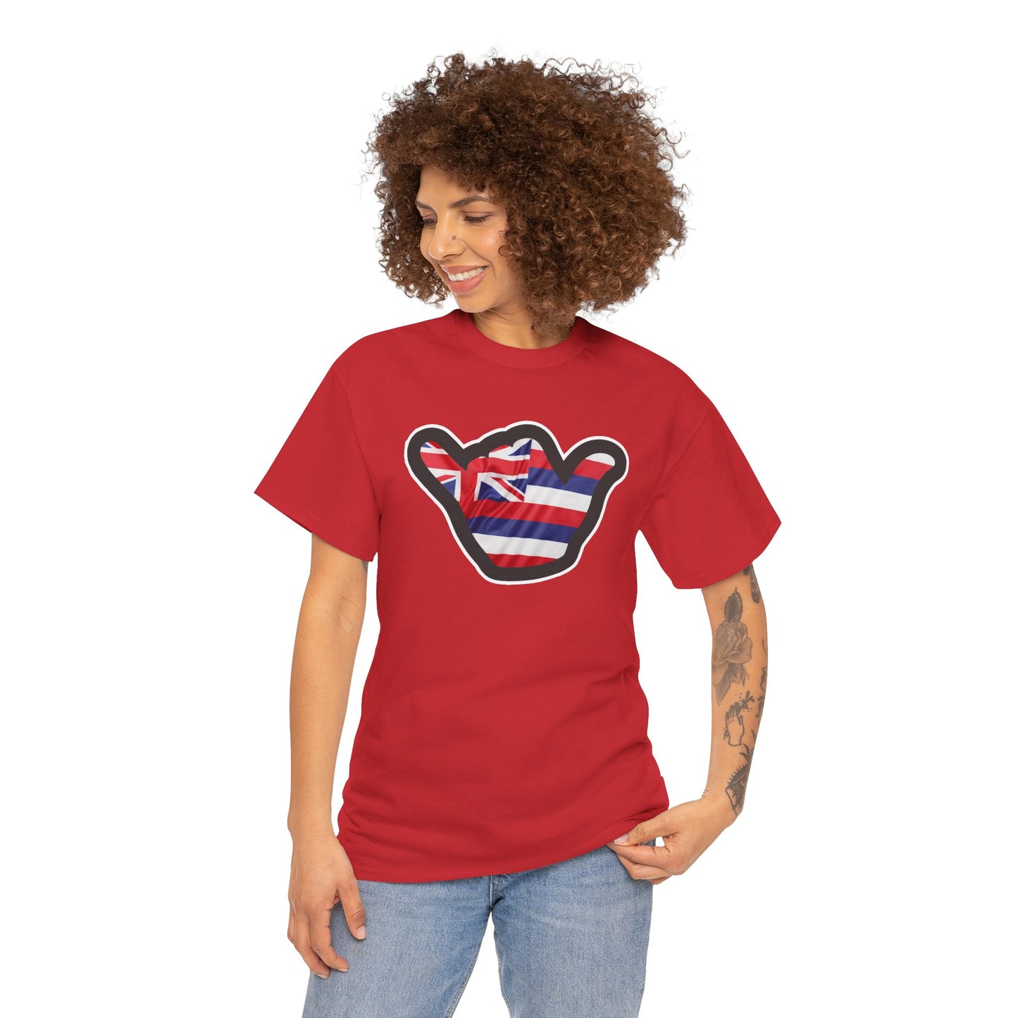 Hawaii Flag Shaka T‑Shirt — Aloha Shaka Graphic Tee